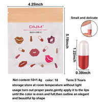18 color lipstick with moisturizing, long-lasting, waterproof, sweat resistant, radiant, and smooth lip gloss