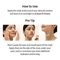 10Pcs Collagen Moisturizing Facial Mask Shrink Pores Deep Hydrating Overnight Anti Wrinkle Face Mask Brightening Skin Care