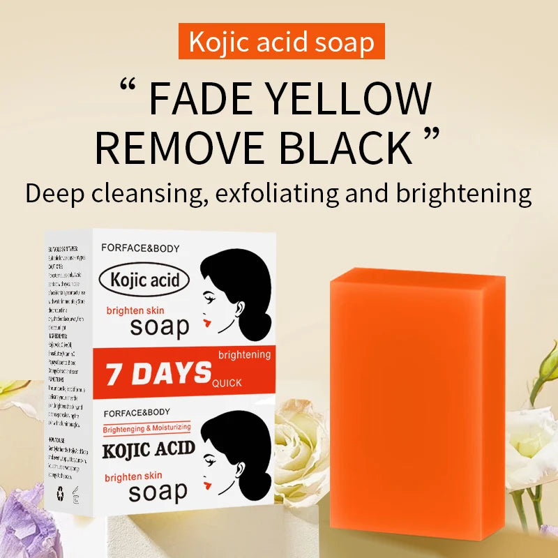 5Pack Kojic Acid Soap Rich in Lemon Kojic Acid for Rough Skin Vitamin C & Papaya Extract Included Dull Skin Improvement