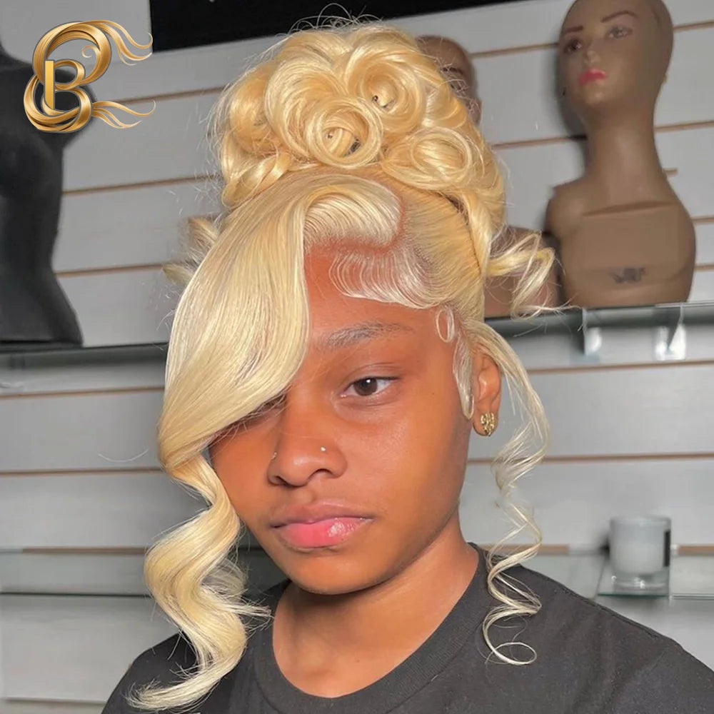 250% Lace Frontal Wig 613 Blonde 13x4 13x6 Body Wave Lace Front Wig Preplucked Brazilian Lace Front Human Hair Wig 28 32 38 Inch