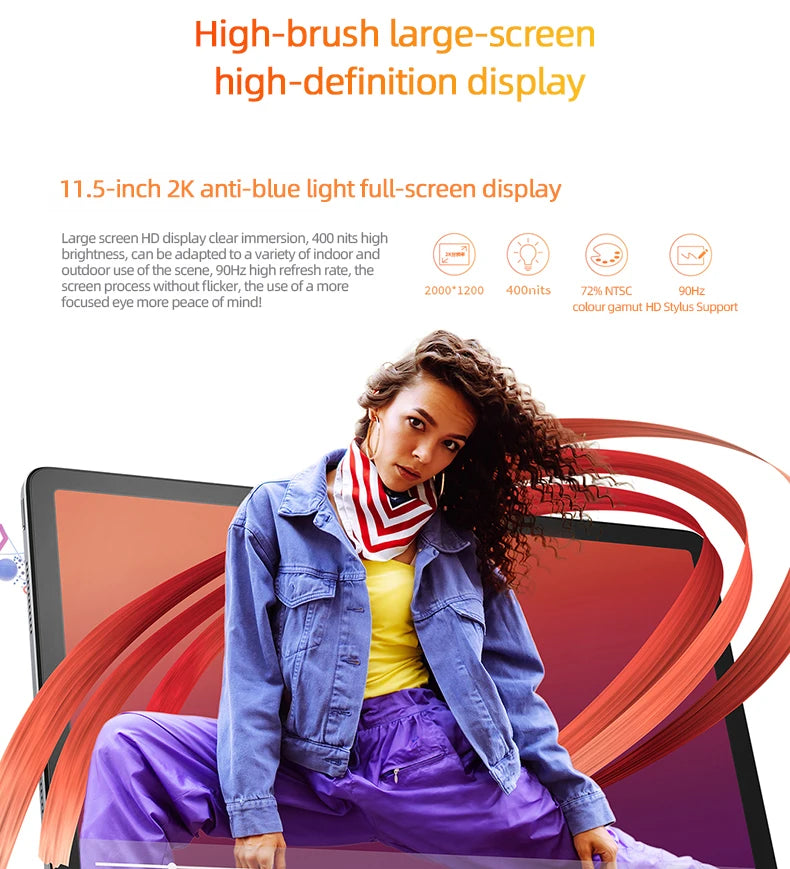 New Lenovo Tab K11 Tablet K11 Plus Snapdragon 680 11.5" 90Hz Screen 128GB 256GB 8600mAh WIFI13MP Camera Android 14 Tablet PC