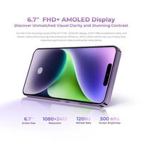 OUKITEL P1 Smartphone Global Version 6.7'' 120Hz AMOLED Display 8GB 256GB MTK Helio G99 50MP Main Camera 5150mAh NFC Cellphone