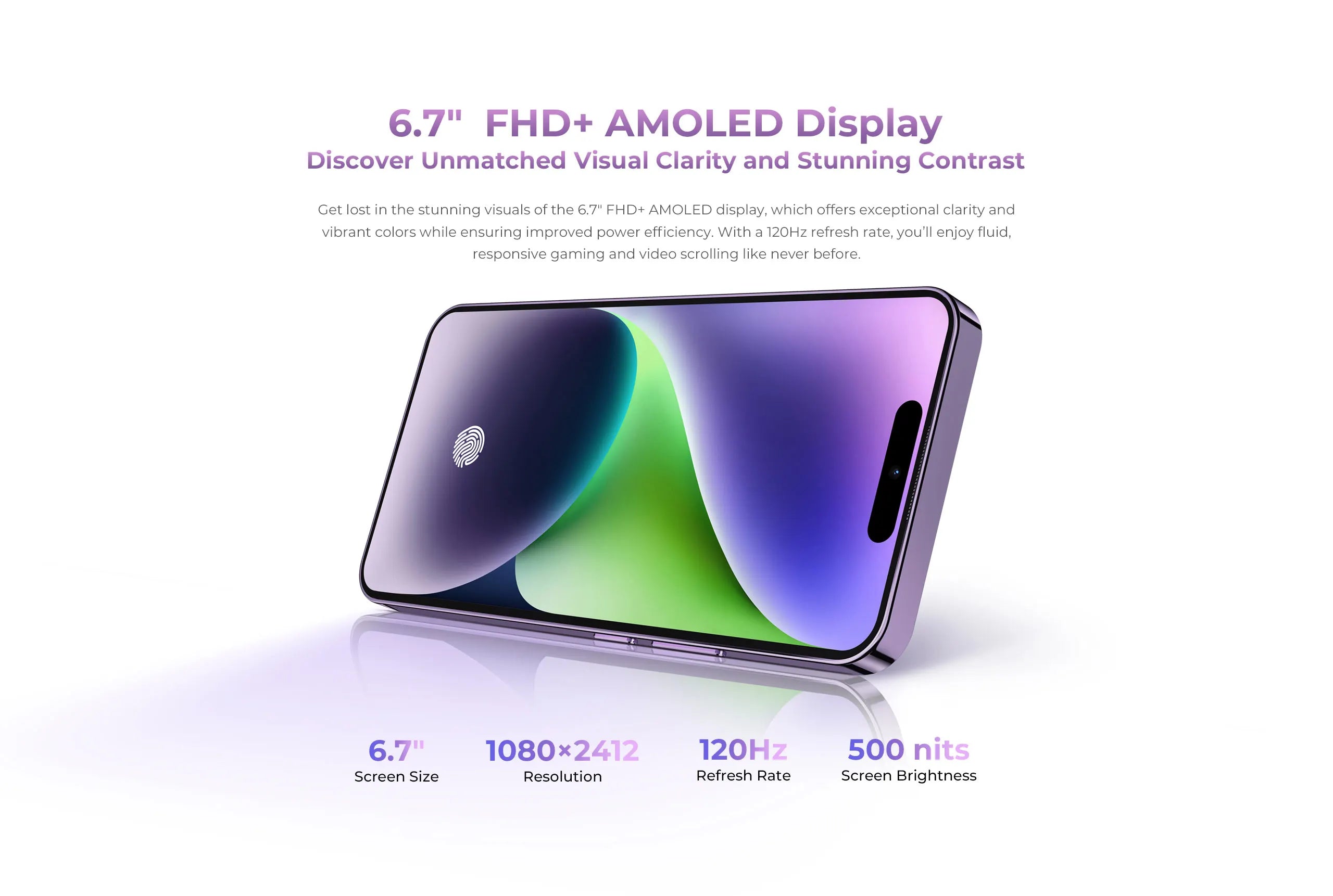 OUKITEL P1 Smartphone Global Version 6.7'' 120Hz AMOLED Display 8GB 256GB MTK Helio G99 50MP Main Camera 5150mAh NFC Cellphone