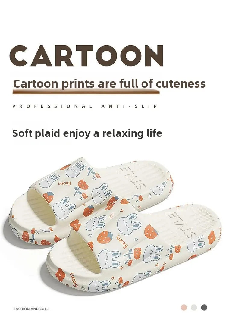 Anti-Odor Men's Slippers Summer Bathroom Couples Indoor Outdoor Wearable Non-Slip Durable Cold Slippers Women's Slippers