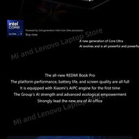 【Russia Stock】REDMI Book Pro 16 2025 Intel Arc Graphics Ultra5-225H 32GB+1TB 16inch 2.5K 120Hz Screen