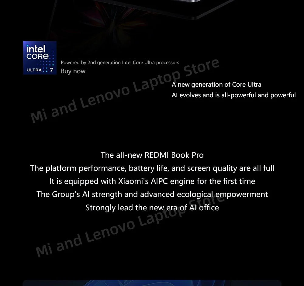 【Russia Stock】REDMI Book Pro 16 2025 Intel Arc Graphics Ultra5-225H 32GB+1TB 16inch 2.5K 120Hz Screen