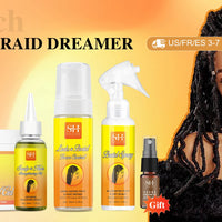 African Biotin Braid gel 100g Edges Control Twist Gel Tames Frizz & Edges Jojoba Oil Styling Braiding Gel Anti Hair Loss Wax，Loc