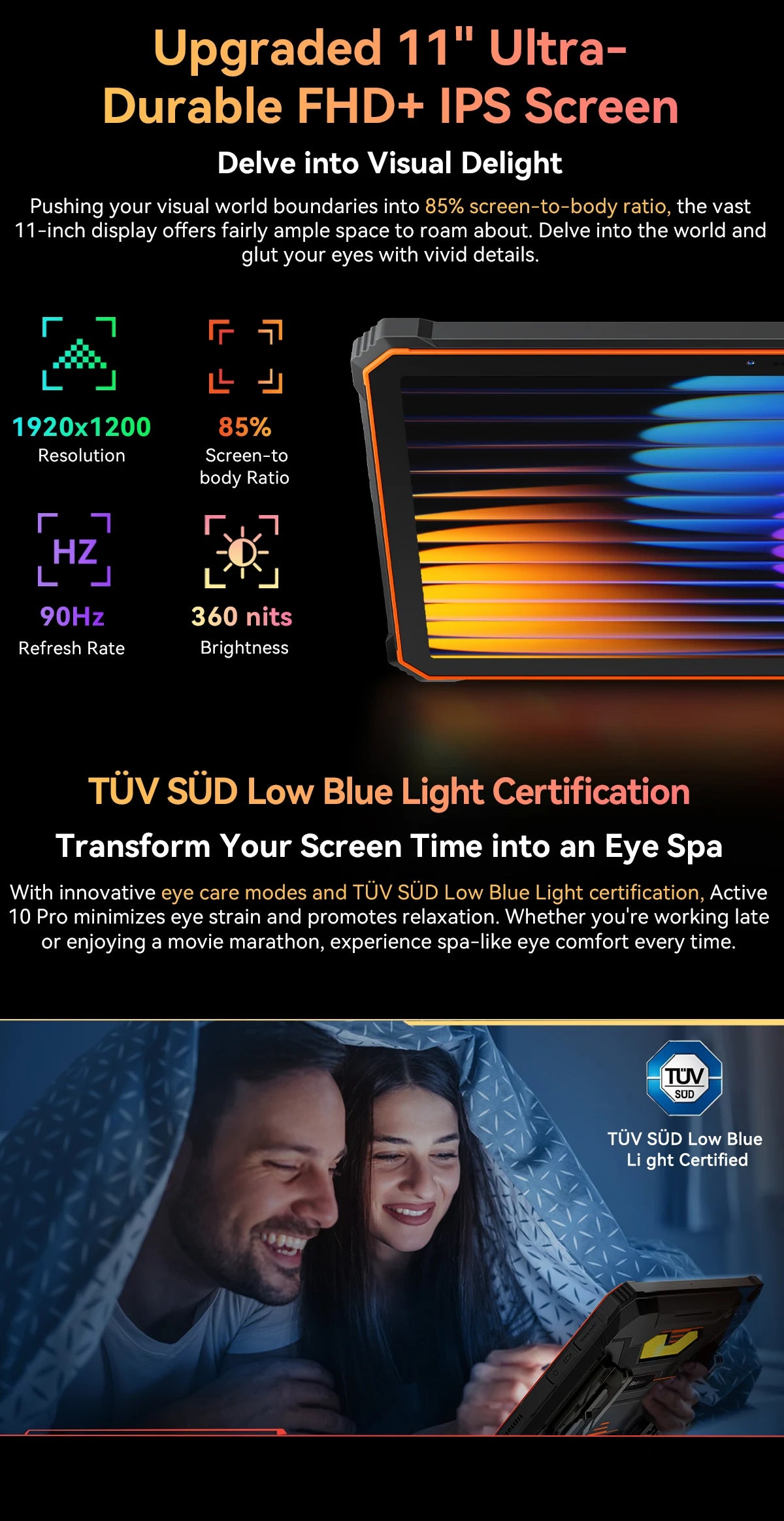 [World Premiere] Blackview Active 10 Pro Rugged Tablets 5G MTK 7300, 11" FHD+ Display, 12GB 512GB, 30000mAh Battery 108MP Camera