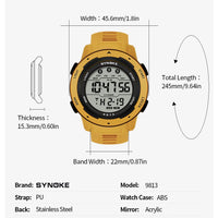 Upgrade Movement Digital Watches For Men Waterproof 50M SYNOKE 9813 Sports Watch Men Big screen Easy to Read reloj hombre
