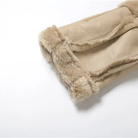 Weird Puss Furry Patchwork Women Crop Jacket Hipster Full Sleeve Open Stitch Hipster Streetwear Warm Outwear Basic Wild Coat