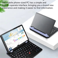 7 Inch Mini Laptop Intel N95 Notebook Touch Screen Portable Netbook Windows 11 Mini PC Micro Computer Bluetooth 4.2 16GB 1TB