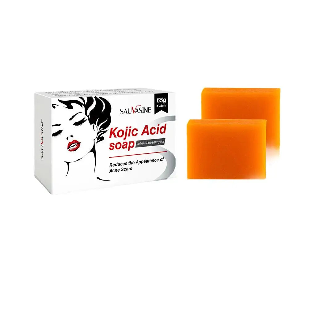 1/2PCs Kojic Acid Soap Body Facial Deep Cleaning Acne Blackhead Dark Spot Remover Soap Bars Oil Control Skin Brightening Soap