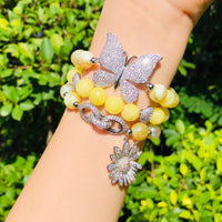 5pcs Zirconia Paved 3 Circles Connectors for Women Bracelets Girl Necklaces Making Bling Gold-Plated Jewelry Findings Wholesale