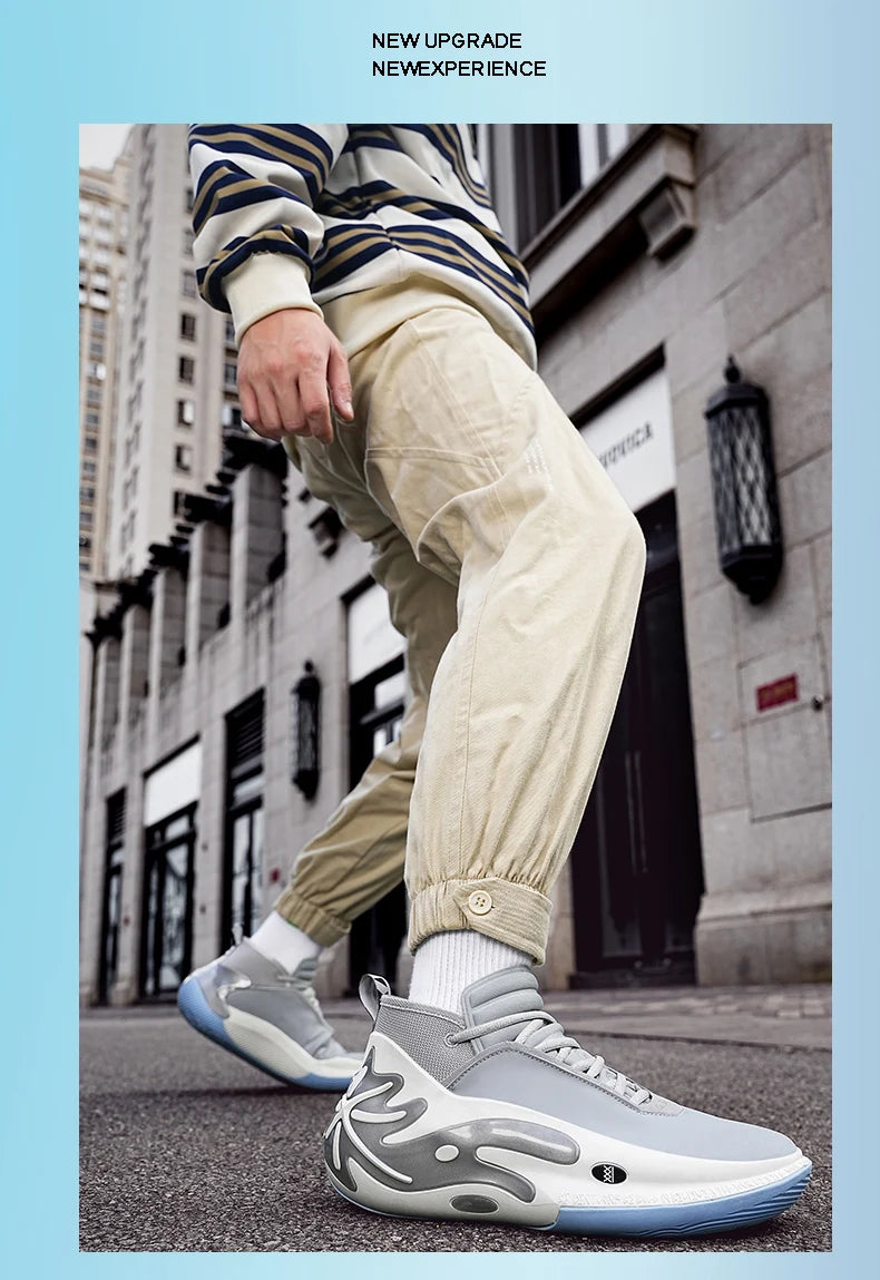 High-quality Men Basketball Shoes for Women Leather Basketball Sneakers Men Outdoor Rubber Anti Slip Sports Training Shoes Male