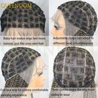 36'' Blonde Synthetic Long Cornrows Box Braided Full Lace Front Wig for Black Women Straight Lace Front Braiding Hair Wig