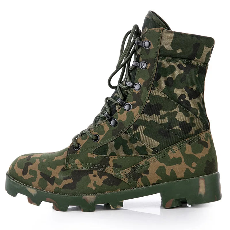 37-48 Training Boots Outdoor Hiking Climbing Shoes Green High Top Desert Boots Work Security Shoes
