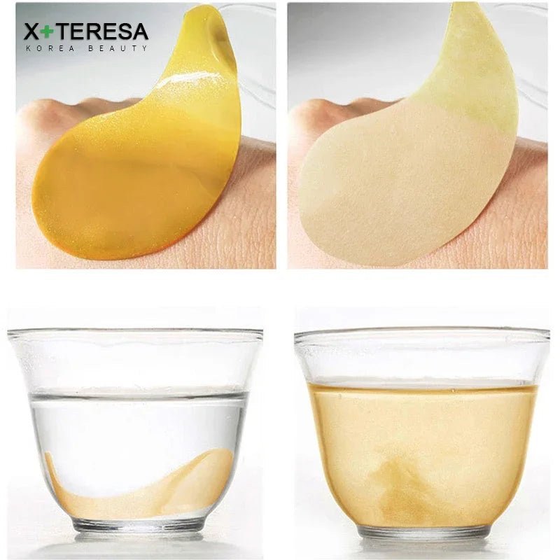 24K Gold Eye Patches Korean Collagen Firming Tender Eye Care Hydrogel Relax Seaweed Green Eyes Mask Moisturizing Hydrating