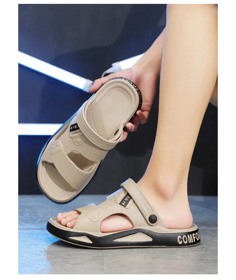 Summer Eva Sandals for Men Fashion Slippers Indoor Lightweight Soft Anti-slip Flats Men's Sandals Outdoor Beach Open-toe Sandals