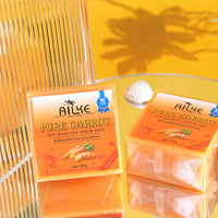 AILKE Pure Carrot Anti-Oxidation Serum Soap, Whitening, Clean Stains, Skin Brightening Soap Bar, With Vitamin C, For Body, Face