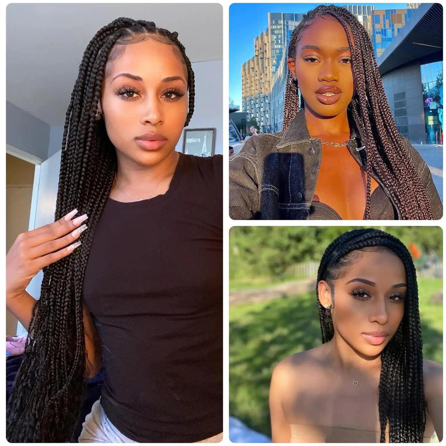 2/3/5/12pc Brazilian Wool Hair Synthetic Crochet Hair Extensions for Women African Hair Yarn for Natural Black, Jumbo Braids ﻿