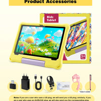 ANRY 10.1 inch Kids Android 15 Tablet 8GB (4+4GB) RAM 64GB ROM 5000Mah Octa-core 5G Wifi Children's Learning Educational Tablets