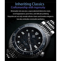 2025 New IXDAO IPOSE Automatic Mechanical Men Watch JD-X07S Dragon Scale Pattern Watch Stainless Steel BWG-9 Diving reloj hombre