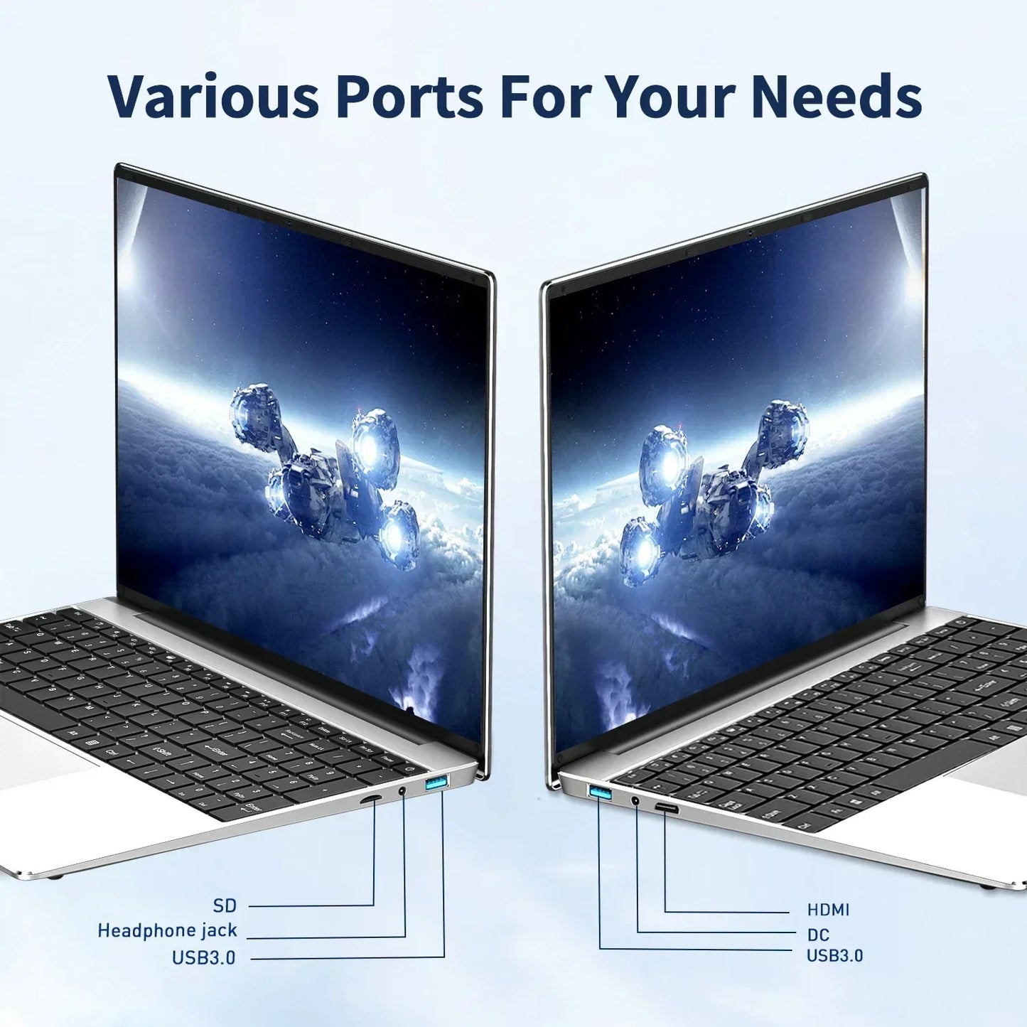 15.6"Laptop Intel Celeron N5095 notebook gamer 32GB RAM 2TB SSD Office Study PC Computer Windows 11 1920*1080 Resolution