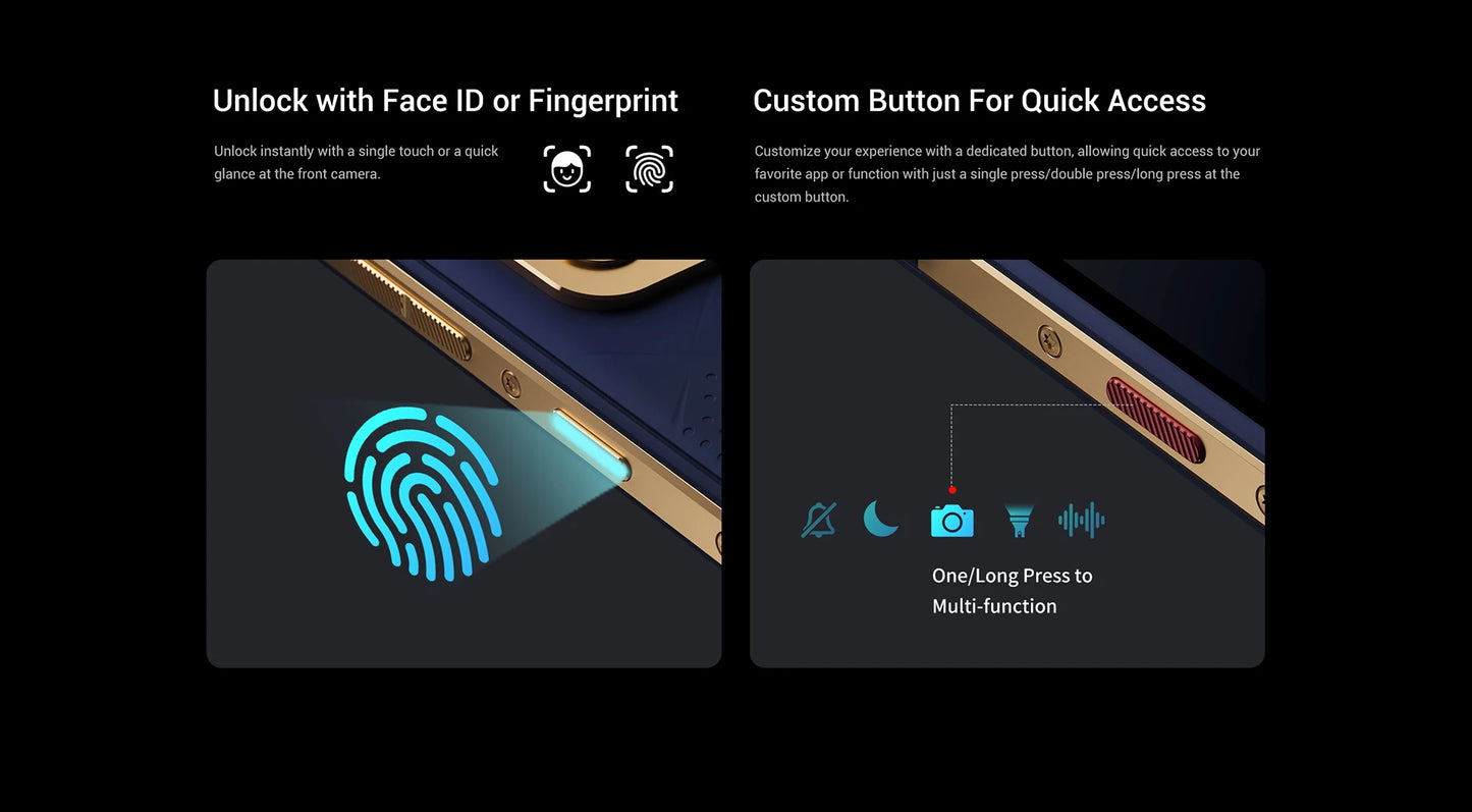 Fossibot F112 PRO 5G Rugged Smartphone 6.88" HD+ 7150mAh 24GB(8+16) 256GB Mobile Phone 50MP Environmentally Friendly Cellphone