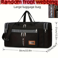 Large Capacity Multifunctional Nylon Luggage Bag Foldable Portable Travel Duffel for Men Business Trip Clothing Storage