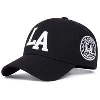 Unisex LA Letter Embroidery Snapback Baseball Caps Spring and Autumn Outdoor Adjustable Casual Hats Sunscreen Hat