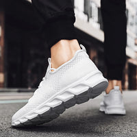 Mens Running Shoes Soft Soles Wear-resistant Breathable Sports Shoes Mesh Outdoor Fashion Big Size Tennis Shoes for Men