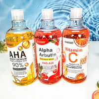 500ml AHA Hyaluronic Vitamin C Arbutin Face Body Serum Dark Spots Corrector Whitening Moisturizing Shrink Pores Repair Skin Care