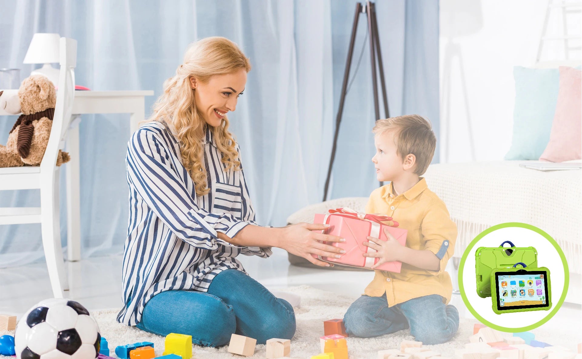 New Google Kids Tablets 7 Inch 5G WiFi Tablet Pc Quad Core 4GB RAM 64GB ROM Cheap for Children Gift Educational Learning 4000mAh