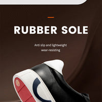 Men Casual Shoes Luxury Brand Leather Flat Shoes Black White Flat Breathable Massage Comfortable Casual Sneakers