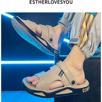 Summer Eva Sandals for Men Fashion Slippers Indoor Lightweight Soft Anti-slip Flats Men's Sandals Outdoor Beach Open-toe Sandals