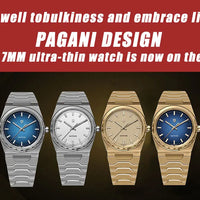 2025 New PAGANI DESIGN Men's Quartz Watch 37MM VJ21 Sapphire Stainless Steel Waterproof Wristwatches Reloj Hombre PDYS020