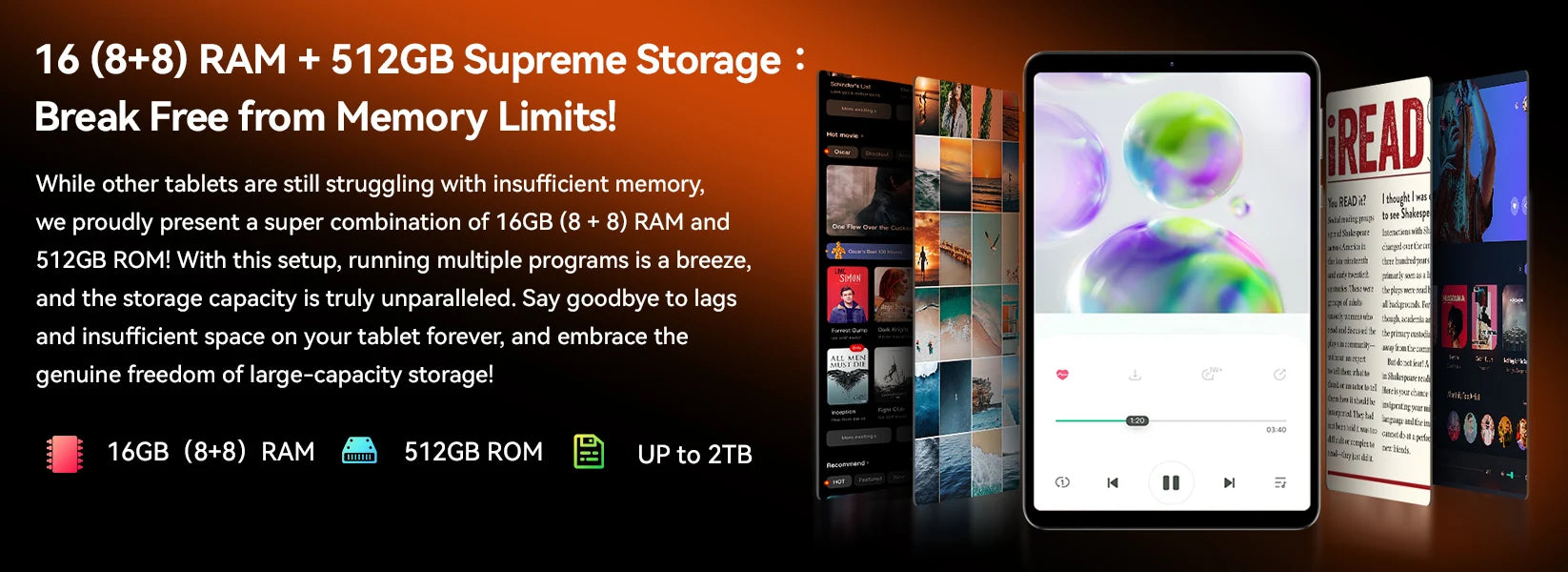 Headwolf FPad7Pro SIM 4G LTE Gaming Tablet 8.4" 2.5K FHD Display Screen 16GB 512GB MTK 7050 CPU,8MP/16MP Camera, WiFi 6 tablet