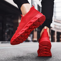 Mens Running Shoes Soft Soles Wear-resistant Breathable Sports Shoes Mesh Outdoor Fashion Big Size Tennis Shoes for Men