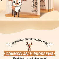 5pcs SADOER Cartoon Fresh Fruit Facial Mask Anti Wrinkle Moisturizing Soothing Brightening Hydrating Face Mask Skin Care