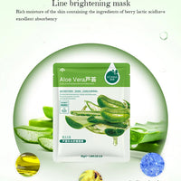 10pcs Natural Plant Facial Mask Moisturizing Oil Control Anti-Aging Fruit Aloe Korean Sheet Face Mask Beauty Skin Care Prodcuts