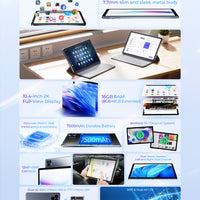 [Clearance Sale] HOTWAV Pad 8 Tablet 10.4'' 2K Large Display 7.7mm Pad 8GB 256GB 7500mAh Massive Battery Android 13 Tablet PC