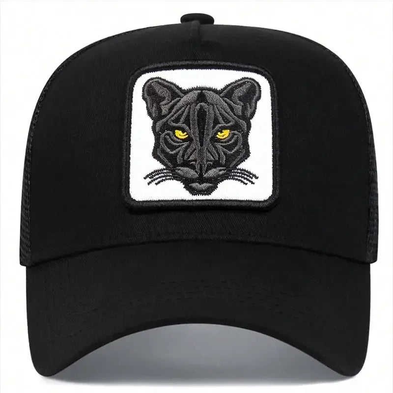 Unisex PANTHER Embroidery Baseball Net Caps Spring and Summer Outdoor Adjustable Casual Hats Sunscreen Hat