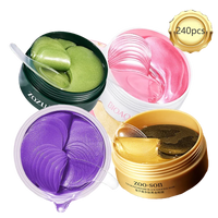 240pcs=120pairs Eye patches Hyaluron Acid & Gold & Seaweed & Black Pearl Hydrating Moisturizing Crystal Collagen Gel Eye Mask