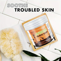 2 Pack GZE African Black Soap 3-in-1 Face, Hair, and Body Cleanser - Deeply Cleanses and Moisturizes Skin and Hair -  Handmade