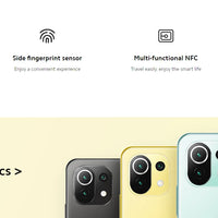 Xiaomi mi 11 Lite smartphone Cell Phones 5G  AMOLED Snapdragon 780G 64MP Full Screen 90HZ used phone