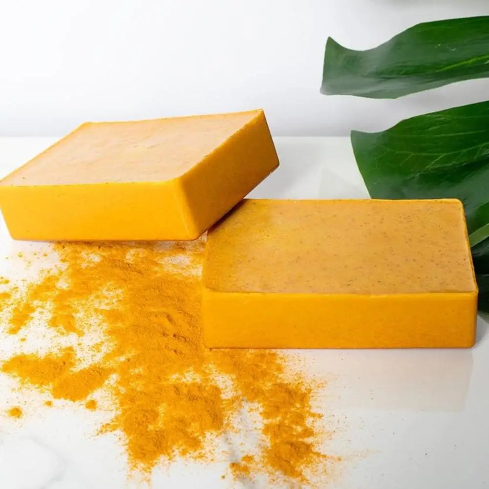 100g Turmeric Hand Made Soap, Lemon Kojic Acid Soap, Shower and Facial Soap  Deep Cleaning For Face Body Skin Care