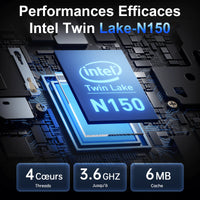 KAMRUI Laptop Computer 18.5" FHD 8000mAh Intel N150 Quad-Core Windows 11 PRO 16GB DDR4 RAM 512GB M.2 SSD WiFi5 Desktop Notebook