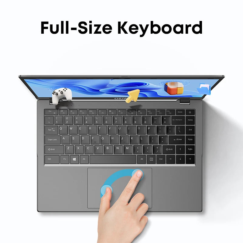 CHUWI 14.1-inch GemiBook XPro Laptop Intel N100/N150 Graphics 600 GPU Screen 8GB RAM 256GB SSD With Cooling Fan Windows 11