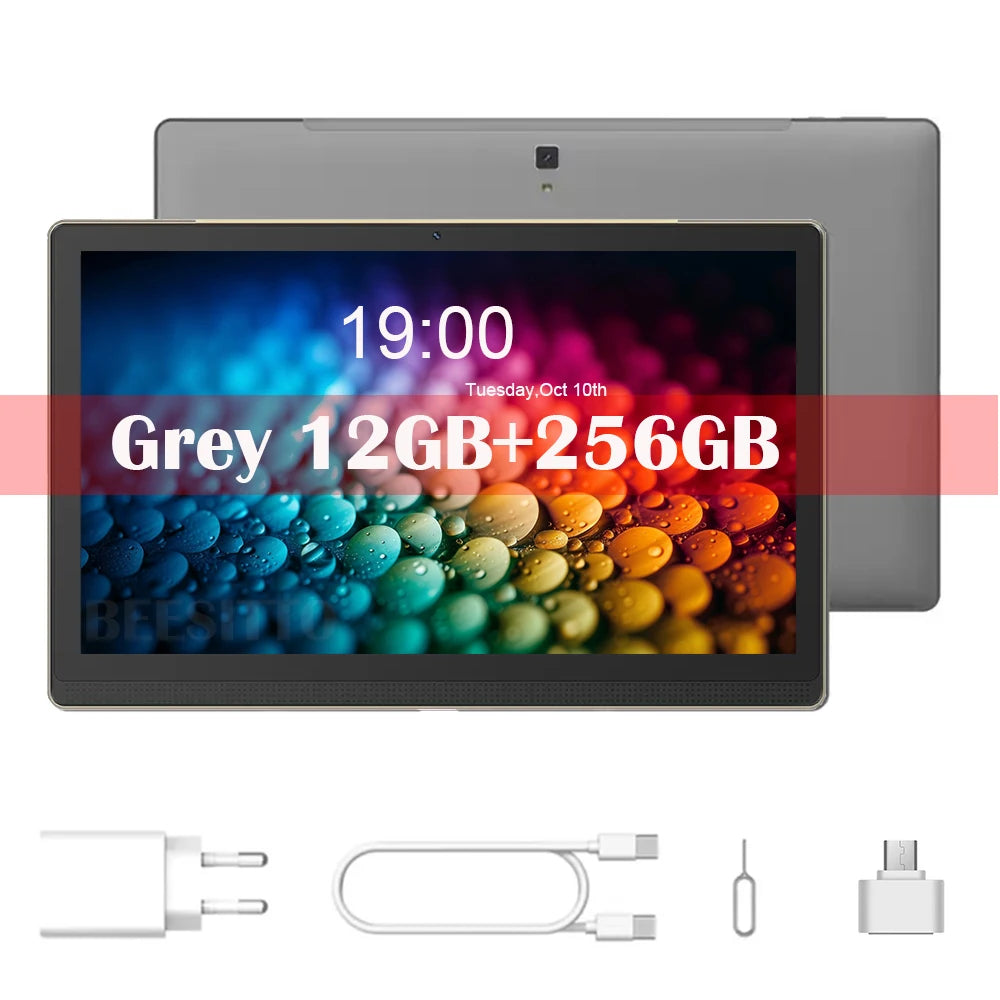 Global Version 14 Inch 1920x1080 IPS Big Screen Tablet PC 5+13MP Camera 12+256GB Deca-Core планшет 2 IN 1 Tablets Android Laptop