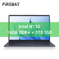 Firebat Laptop AT15 15.6 Inch Intel N150 DDR4 16GB RAM 512GB 1TB SSD 1920*1080 Windows 11 Notebook Backlit Integrated Numpad
